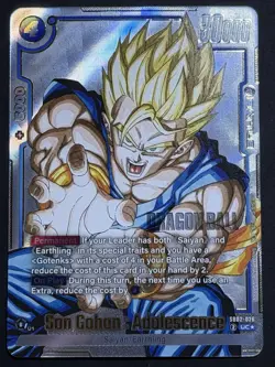 Son Gohan : Adolescence SB02-026 Alternate Art Manga Booster 02 Dragon Ball Card - Image 1
