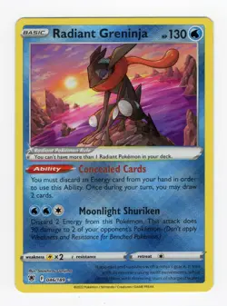 Pokemon Card Radiant Greninja Astral Radiance Holo Rare 046/189 Near Mint - Image 1