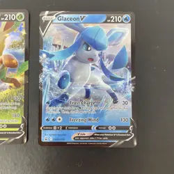 Leafeon SWSH194 Glaceon SWSH196 Full Art Holo Promo Pokemon Card - Image 3