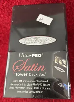 Brand New, Ultra Pro Deck Box Satin Tower Black Card Game New MTG Pokemon - Image 1