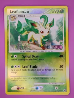 Leafeon 24/100 Platinum Stamped Promo Reverse Holo Rare Pokemon Card - Image 1