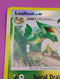 Leafeon 24/100 Platinum Stamped Promo Reverse Holo Rare Pokemon Card - Image 4