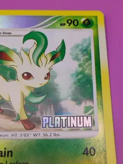 Leafeon 24/100 Platinum Stamped Promo Reverse Holo Rare Pokemon Card - Image 5