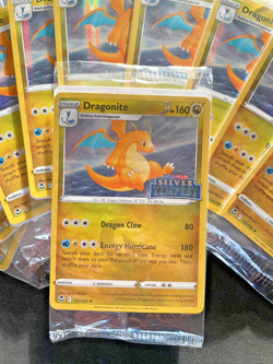 Pokemon TCG Dragonite (Silver Tempest Stamped) 131/195 Holo Promo Card SEALED - Image 2