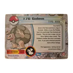 Pokemon TCG Golem Topps Series 1 , Card #76 LP - Image 2