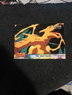 The Fight Rages #35 Topps Pokemon Card Mewtwo Strikes Back LP - Image 1