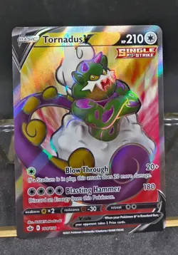 Pokemon TCG Tornadus V Chilling Reign Holo Full Art Ultra Rare Card #184/198 MP - Image 1