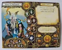 Descent Hero Card ONLY Mad Carthos Fantasy Flight Replacement - Image 2