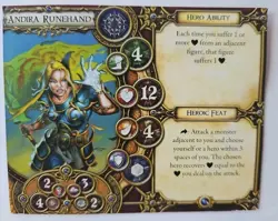 Descent Hero Card ONLY Andira Runehand Fantasy Flight Replacement - Image 1