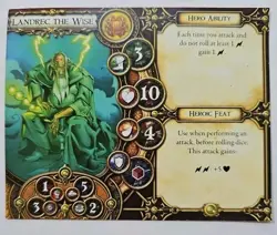 Descent Hero Card ONLY Landrec The Wise Fantasy Flight Replacement - Image 2