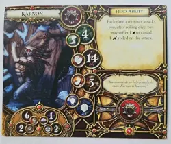 Descent Hero Card ONLY Karnon Fantasy Flight Replacement - Image 2