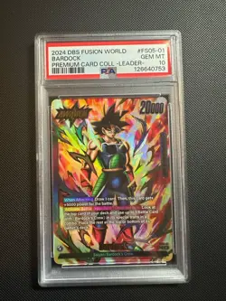Bardock Premium Leader Collection FS05-01 (Gold) Fusion World Promo Cards PSA 10 - Image 1