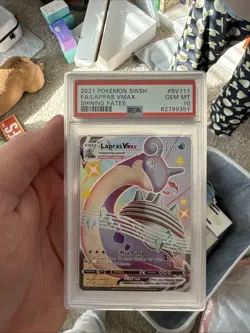 Lapras 2021 Pokemon Shining Fates Full Art VMAX Card - SV111/SV122 - PSA 10 - Image 4