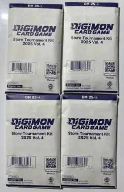 4 Packs Digimon Card Game Store Tournament Kit 2025 Vol. 4 Sealed English - Image 1