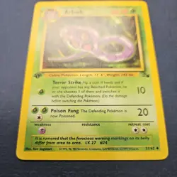 1999 Arbok 31/62 1st Edition Fossil Pokemon Card TCG Vintage WOTC LP - Image 2