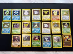 20 Card Pokemon Lot Vintage Holo Wotc MP - HP - Image 1