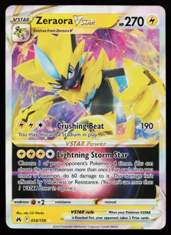 Zeraora VSTAR 055/159 Ultra Rare Crown Zenith Pokemon Card - Image 1