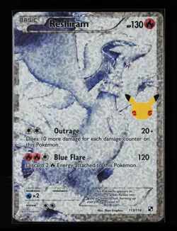 Reshiram 113/114 Celebrations: Classic Collection Pokemon Card - Image 1