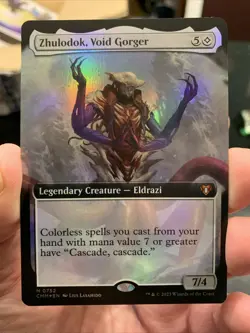 1X FOIL Zhulodok, Void Gorger EXTENDED ART MINT MTG Magic CMM Commander Eldrazi - Image 1