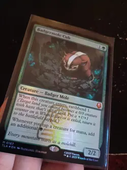 Magic: The Gathering Avatar The Last Airbender Badgermole Cub Foil 167 - Image 3