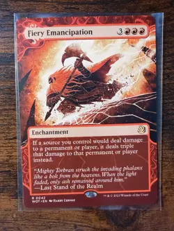 MTG - Wilds of Eldraine: Enchanting Tales - Fiery Emancipation Rare - 42 - NM! - Image 1
