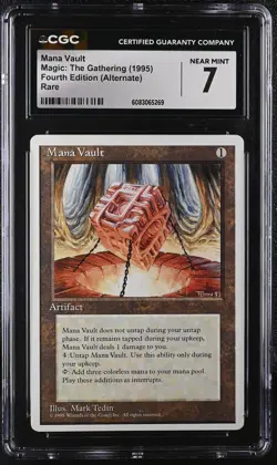 MANA VAULT 4th Edition Alternate Rare CGC 7 Vintage MTG [Nostalgium] - Image 1