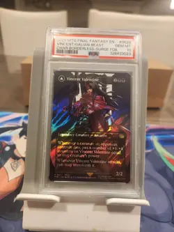 Vincent Valentine Borderless Surge Foil Final Fantasy MTG Psa 10 - Image 1