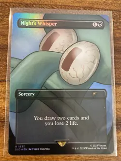 MTG✨NIGHT’S WHISPER 🌈 FOIL✨SLD X Internet Sensation MINT RARE Sorcery UNPLAYED - Image 1
