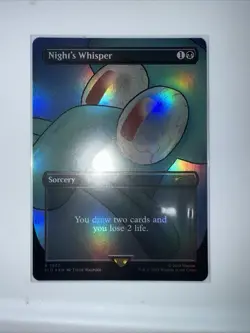 2025 MTG Magic The Gathering SLD Secret Lair Borderless Foil Night's Whisper - Image 1
