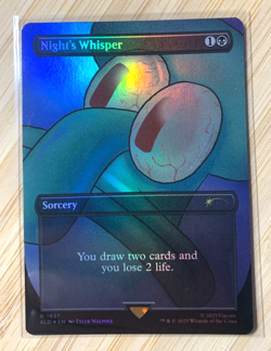 -FOIL- Night's Whisper - Near Mint - Secret Lair X SpongeBob - NM MTG - Image 1