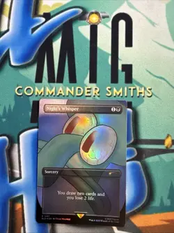 Night's Whisper ✨ Borderless FOIL ✨ MTG NM Secret Lair SPONGEBOB SQUAREPANTS - Image 1