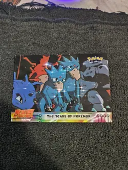 Pokemon Topps The Tears of Pokemon #37 Mewtwo Strikes Back Blue Logo - Image 1