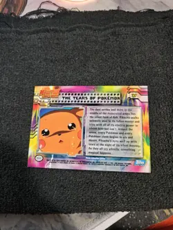 Pokemon Topps The Tears of Pokemon #37 Mewtwo Strikes Back Blue Logo - Image 2