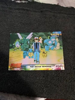 Pokemon Topps The Battle Renewed #32 Mewtwo Strikes Back Blue Logo - Image 1