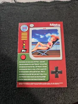 1999 Pokemon TV Animation Series 1 Misty #TV3 Black Logo - Image 2