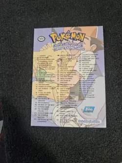 The First Movie Topps Pokemon Checklist Mewtwo Strikes Back - Blue Logo LP - Image 2