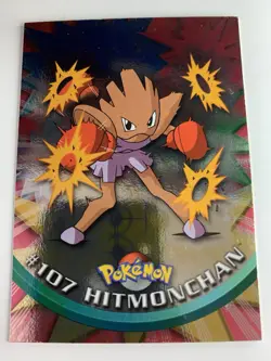 2000 Topps Pokemon TV #107 Hitmonchan (E) Silver Foil FREE COMBINED SHIP - Image 1