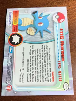2000 Topps Pokemon TV #116 Horsea C Silver Foil FREE COMBINED SHIP - Image 2