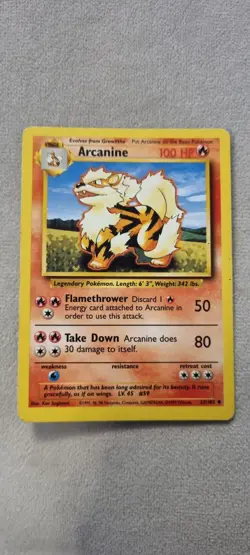 Arcanine - Pokemon TCG - MP - Uncommon - Base Set 23/102 - Image 1