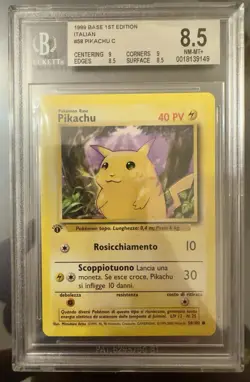 Pokemon Pikachu Base Set 1st Edition #58 BGS 8.5 - Image 1