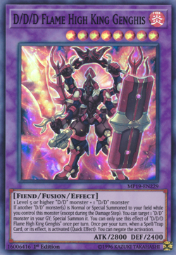 D/D/D Flame High King Genghis - MP19-EN229 Super Rare 1st Ed NM Yugioh - Image 1