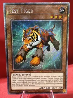 Yugioh!💥Test Tiger💥RA03-EN189🔥Platinum Secret Rare 🔥1st Edition - Image 1