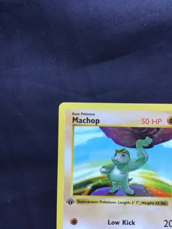 Pokemon Cards: Base Set 1st Edition Common: Machop 52/102 - Image 2