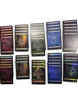 Lot of 44 Magic The Gathering Spider-Man Full Art Land Cards Foil/Non Foils NM - Image 1