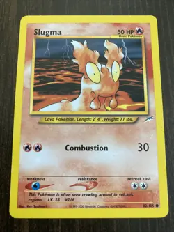 Slugma 82/105 Neo Destiny Rare Vintage Pokemon Card - Image 1