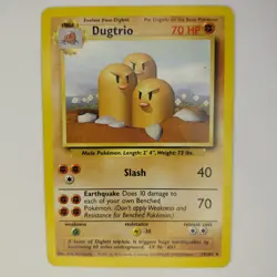 Dugtrio 19/102 Base Set Rare Pokemon TCG Trading Card LP+ Non-holo - Image 1