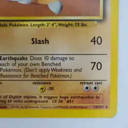 Dugtrio 19/102 Base Set Rare Pokemon TCG Trading Card LP+ Non-holo - Image 5