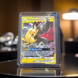 Pikachu & Zekrom GX 33/181 Holo Card Sm-Team Up, Near Mint Condition - Image 1