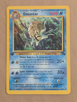 Omastar 40/62 Uncommon Fossil 1st Edition Non Holo Pokemon Card - Image 1