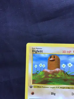 Pokemon Cards: Base Set 1st Edition Common: Diglett 47/102 - Image 2